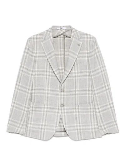 Tagliatore Single-breasted Blazer In Gray