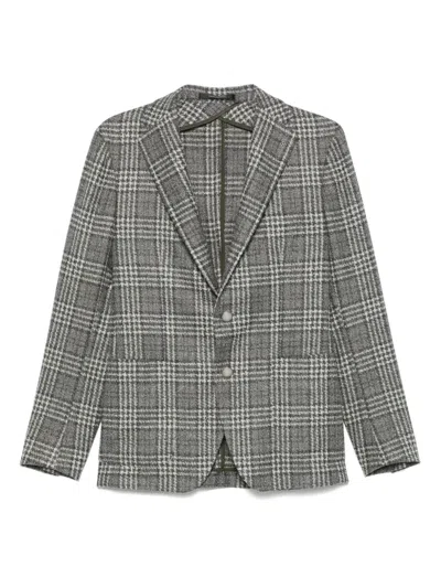 Tagliatore Single-breasted Blazer In Gray