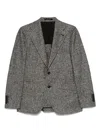 Tagliatore Long-sleeved Suit Jacket In Gray