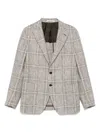 Tagliatore Embroidered Lapel Wool Blend Jacket