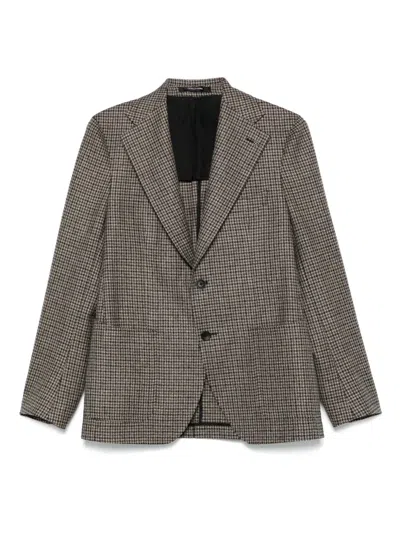 Tagliatore Single-breasted Blazer In Gray