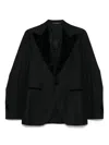 Tagliatore Tailored Black Suit With Satin Lapel In Black