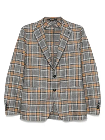 Tagliatore Single-breasted Blazer In Gray