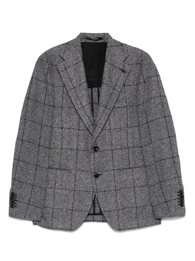 Tagliatore Single-breasted Blazer In Gray
