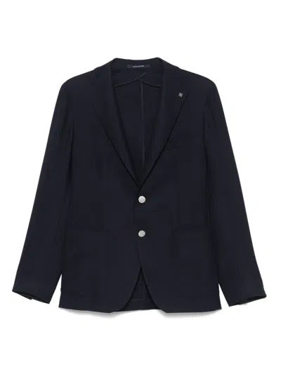 Tagliatore Single-breasted Blazer In Blue