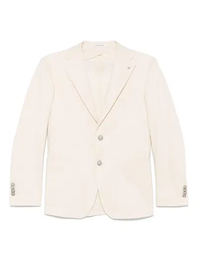 Tagliatore Single-breasted Blazer In Neutral
