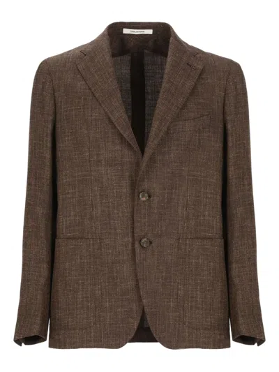 Tagliatore Single-breasted Blazer In Burgundy