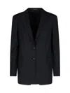 Tagliatore Tailored Jacket With Long Sleeves And Notch Lapel In Black