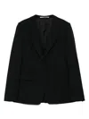 Tagliatore Tailored Black Jacket With Notched Lapel In Black