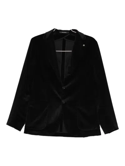 Tagliatore Single-breasted Blazer In Black