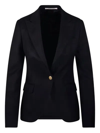 Tagliatore Single-breasted Blazer In Black
