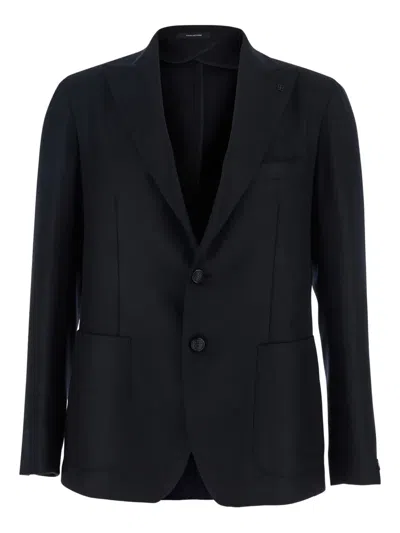 Tagliatore Single-breasted Blazer In Black