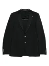 Tagliatore Single-breasted Blazer In Black