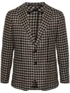 Tagliatore Single-breasted Blazer In Black