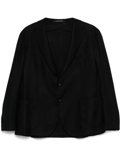 Tagliatore Single-breasted Blazer In Black