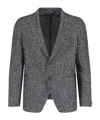 Tagliatore Tailored Suit Jacket Notch Lapel In Black