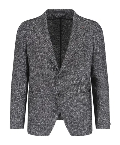TAGLIATORE TAGLIATORE HERRINGBONE BLAZER JACKET