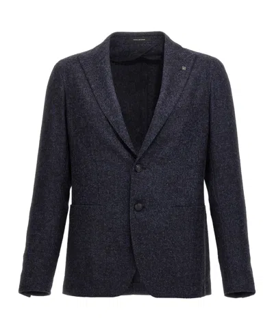 TAGLIATORE TAGLIATORE MONTECARLO HERRINGBONE SINGLE-BREASTED BLAZER