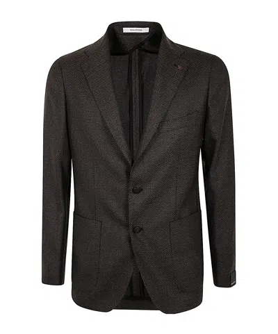 TAGLIATORE BROOCH-DETAIL BLAZER