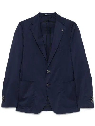 Tagliatore Single-breasted Blazer In Blue