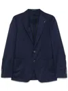 Tagliatore Single-breasted Blazer In Blue
