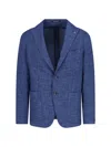 Tagliatore Unstructured Single-breasted Jacket In Blue