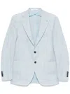 Tagliatore Single-breasted Blazer In Blue