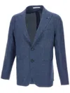 Tagliatore Single-breasted Blazer In Blue
