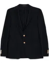 Tagliatore Single-breasted Blazer In Blue
