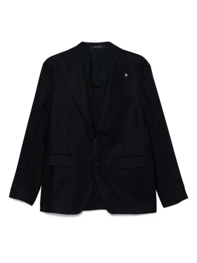 Tagliatore Single-breasted Blazer In Blue