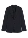 Tagliatore Single-breasted Blazer In Blue