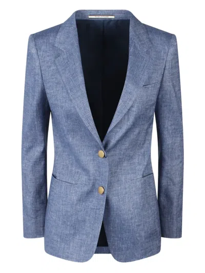 Tagliatore Single-breasted Blazer In Blue