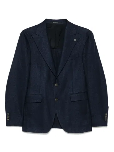 Tagliatore Single-breasted Blazer In Blue
