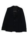 Tagliatore Single-breasted Blazer In Blue