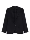 Tagliatore Single-breasted Blazer In Blue