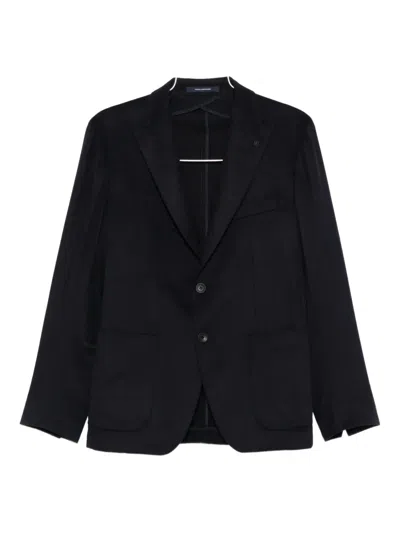 Tagliatore Single-breasted Blazer In Blue