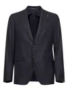 Tagliatore Single-breasted Blazer In Blue