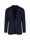 Tagliatore Single-breasted Blazer In Blue