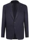 Tagliatore Single-breasted Wool Blazer In Blue