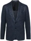 Tagliatore Single-breasted Blazer In Blue