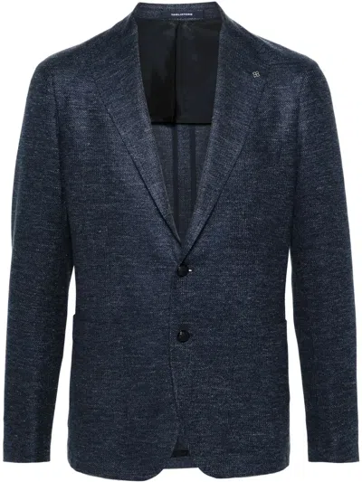 Tagliatore Single-breasted Blazer In Blue