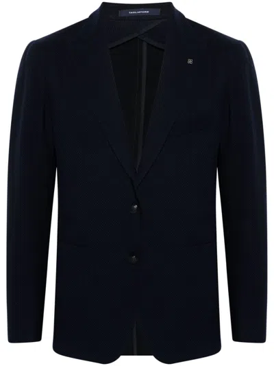 Tagliatore Single-breasted Blazer In Blue