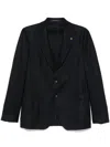 Tagliatore Montecarlo Single-breasted Wool Blazer In Blue
