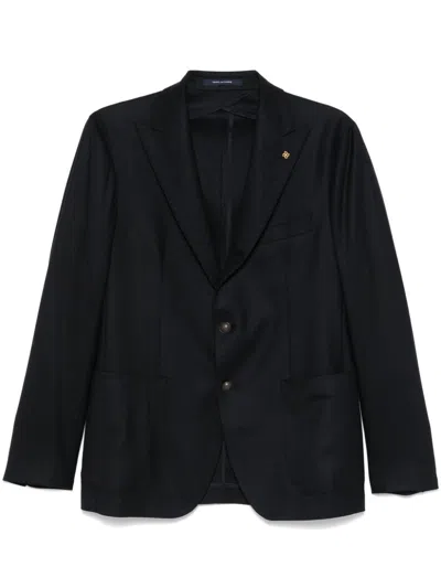 Tagliatore Single-breasted Blazer In Blue