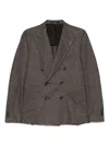 Tagliatore Single-breasted Blazer In Brown
