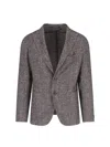 Tagliatore Tailored Jacket Herringbone Pattern In Brown