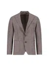 Tagliatore Tailored Jacket With Single Button Front In Brown