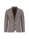 Tagliatore Tailored Jacket With Single Button Front In Brown