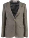 Tagliatore Single-breasted Virgin Wool Jacket In Brown