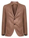 Tagliatore Single-breasted Blazer In Burgundy